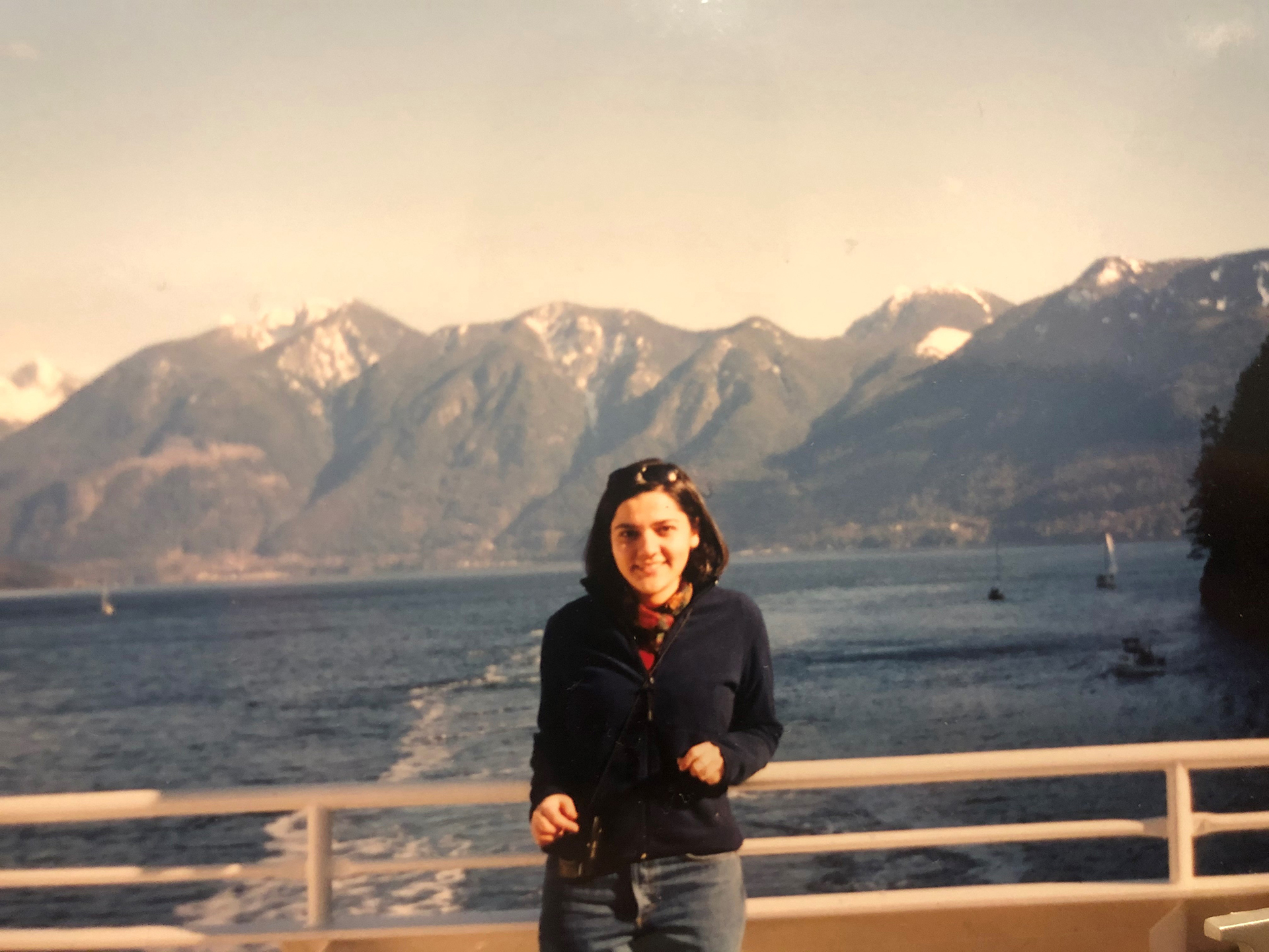 Sema on her first trip on B.C. Ferries, 1998