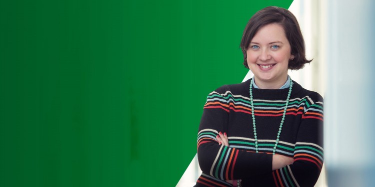Image of Kate Hyde leaning against a wall