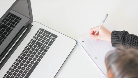 Laptop and hand