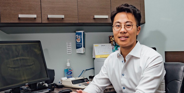 Image of Michael Mah in an medical office